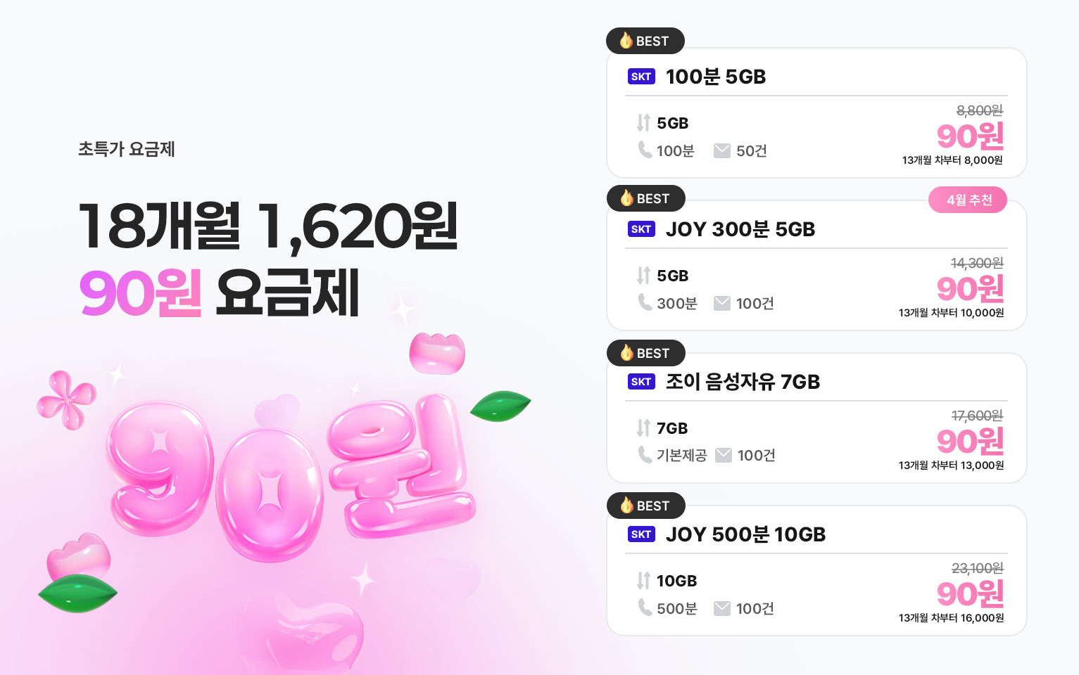 4월 90원 요금제2